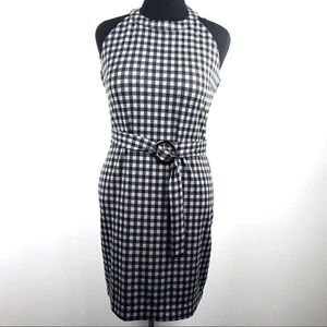 ee:somme Hawthorne Collection Gray and black plaid sleeveless dress - NEW